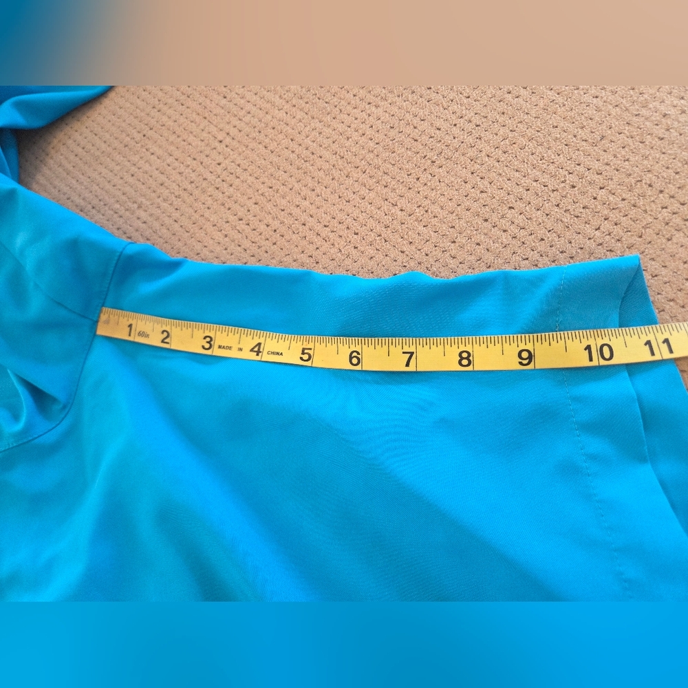 Adidas Climalite Aqua Blue Golf Shorts Golfing Zip Pockets Logo Button size 40 - Picture 9 of 14
